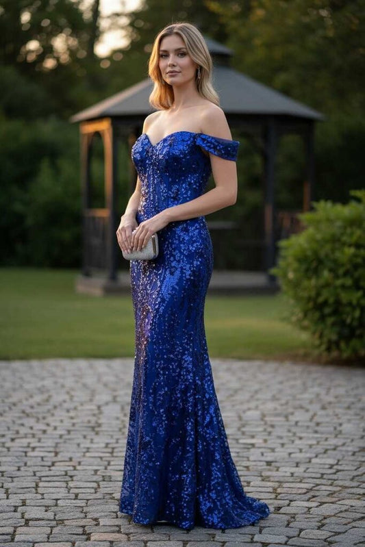 Sequin Flower Slit Corset Dress