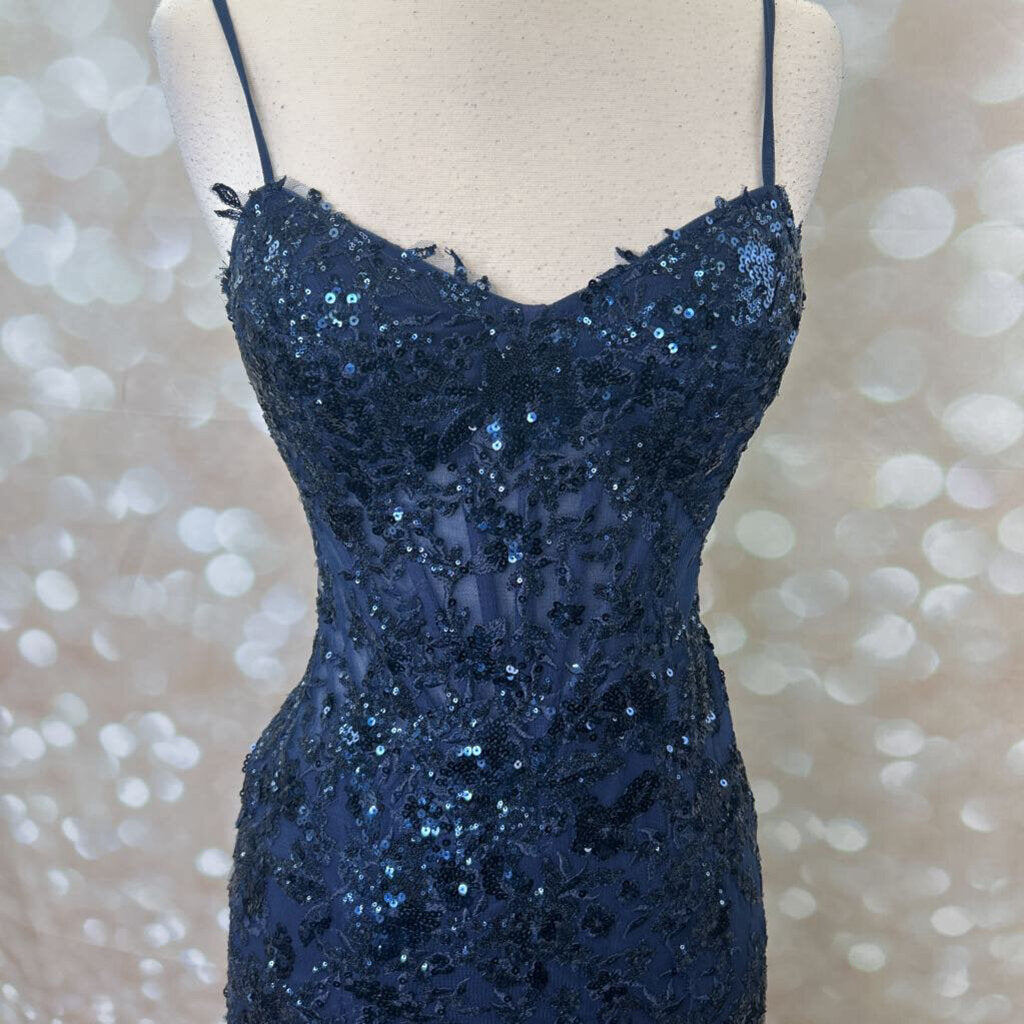 Sequin Ruffle Corset Dress