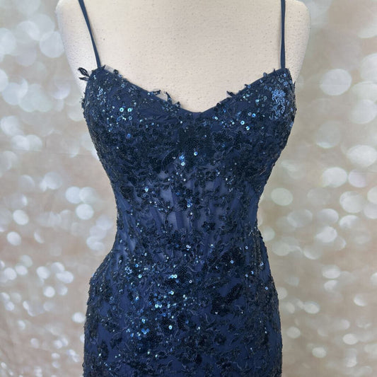 Sequin Ruffle Corset Dress