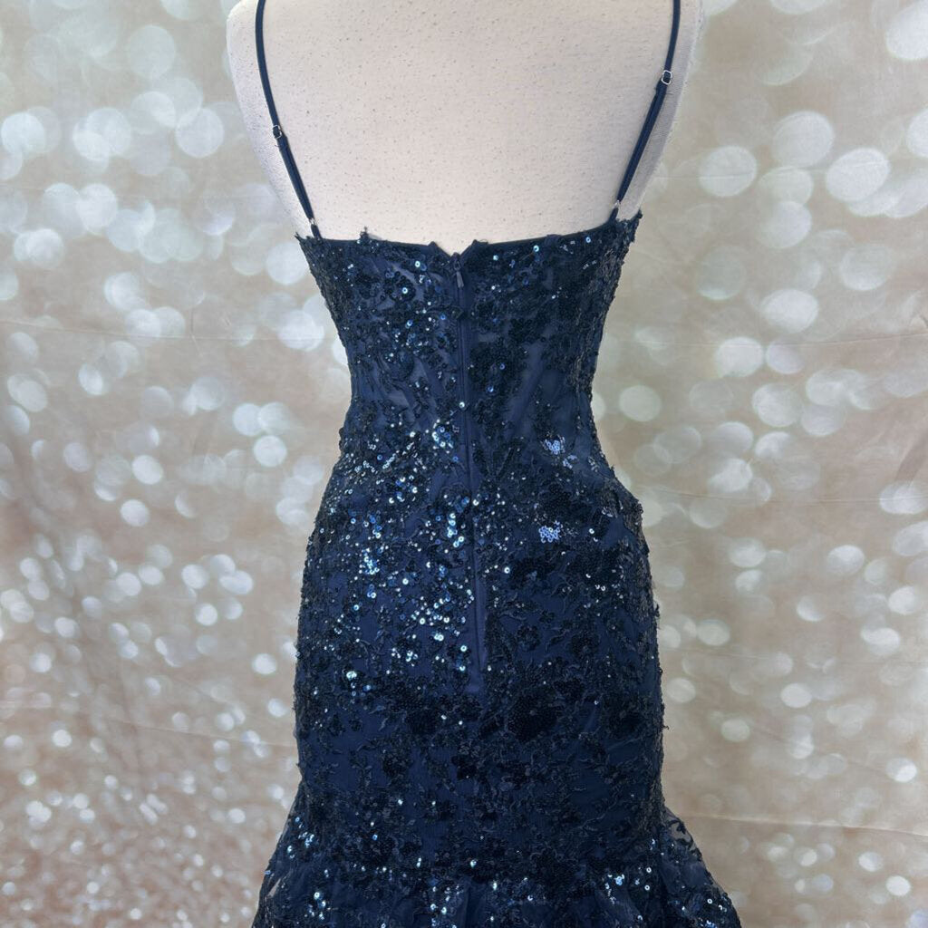 Sequin Ruffle Corset Dress