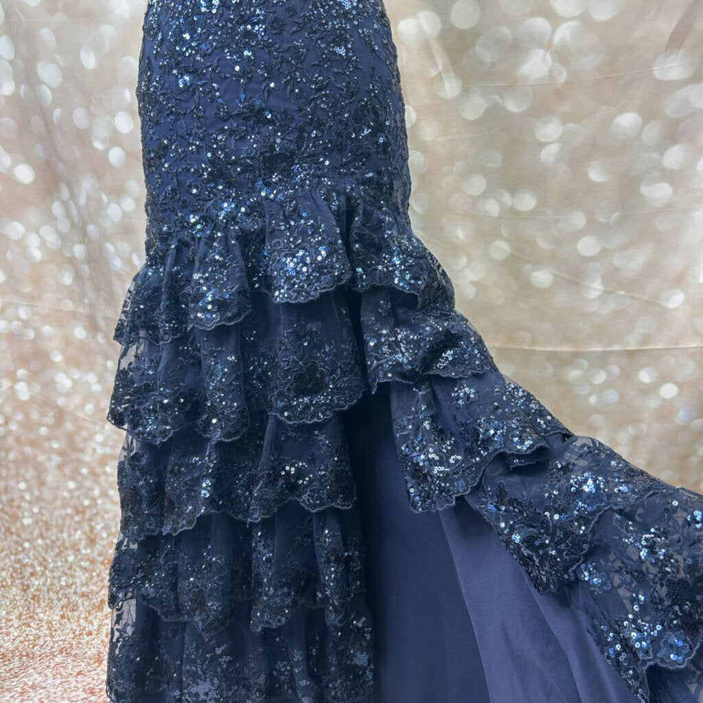 Sequin Ruffle Corset Dress