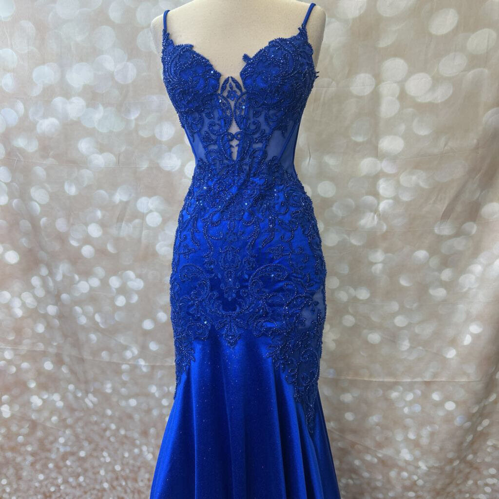 Glitter And Lace Mermaid Gown Dress