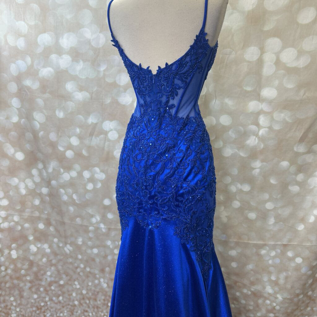 Glitter And Lace Mermaid Gown Dress