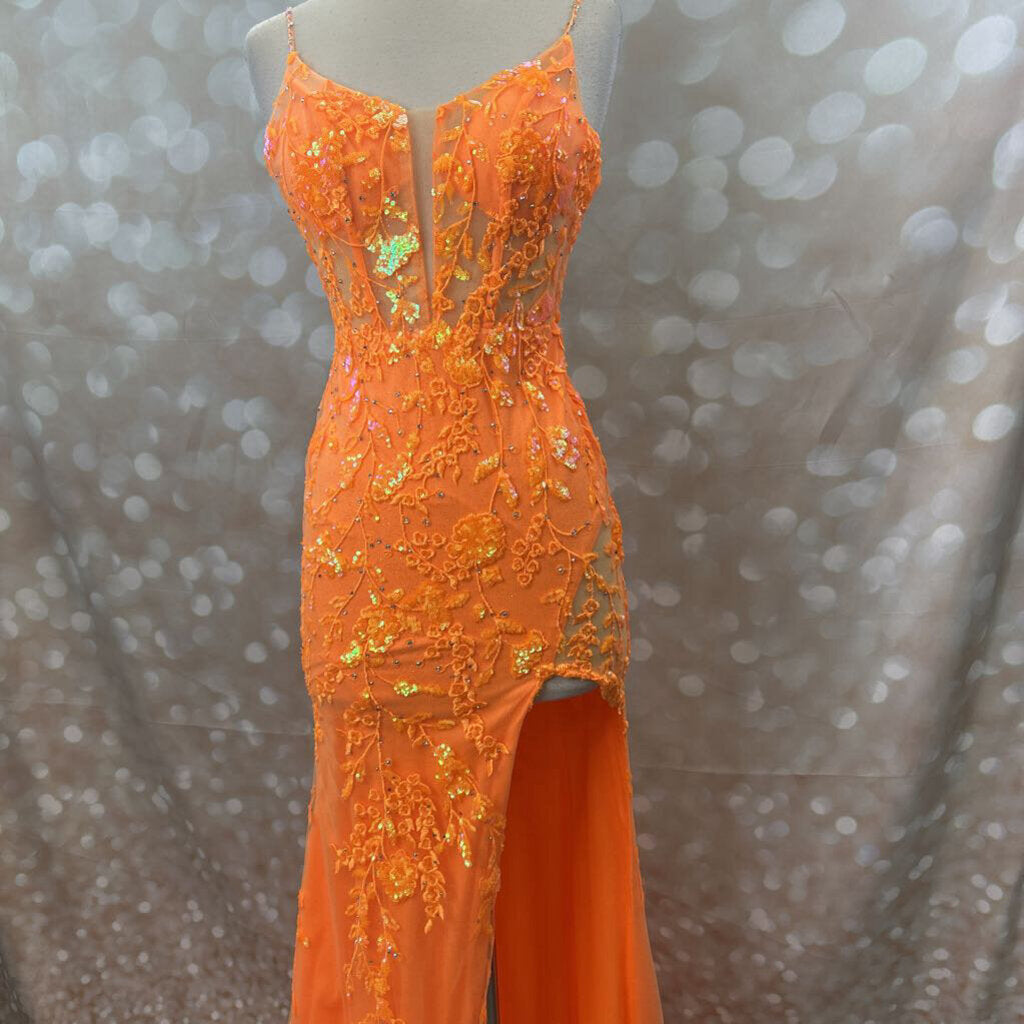 sequin coreset top with slit