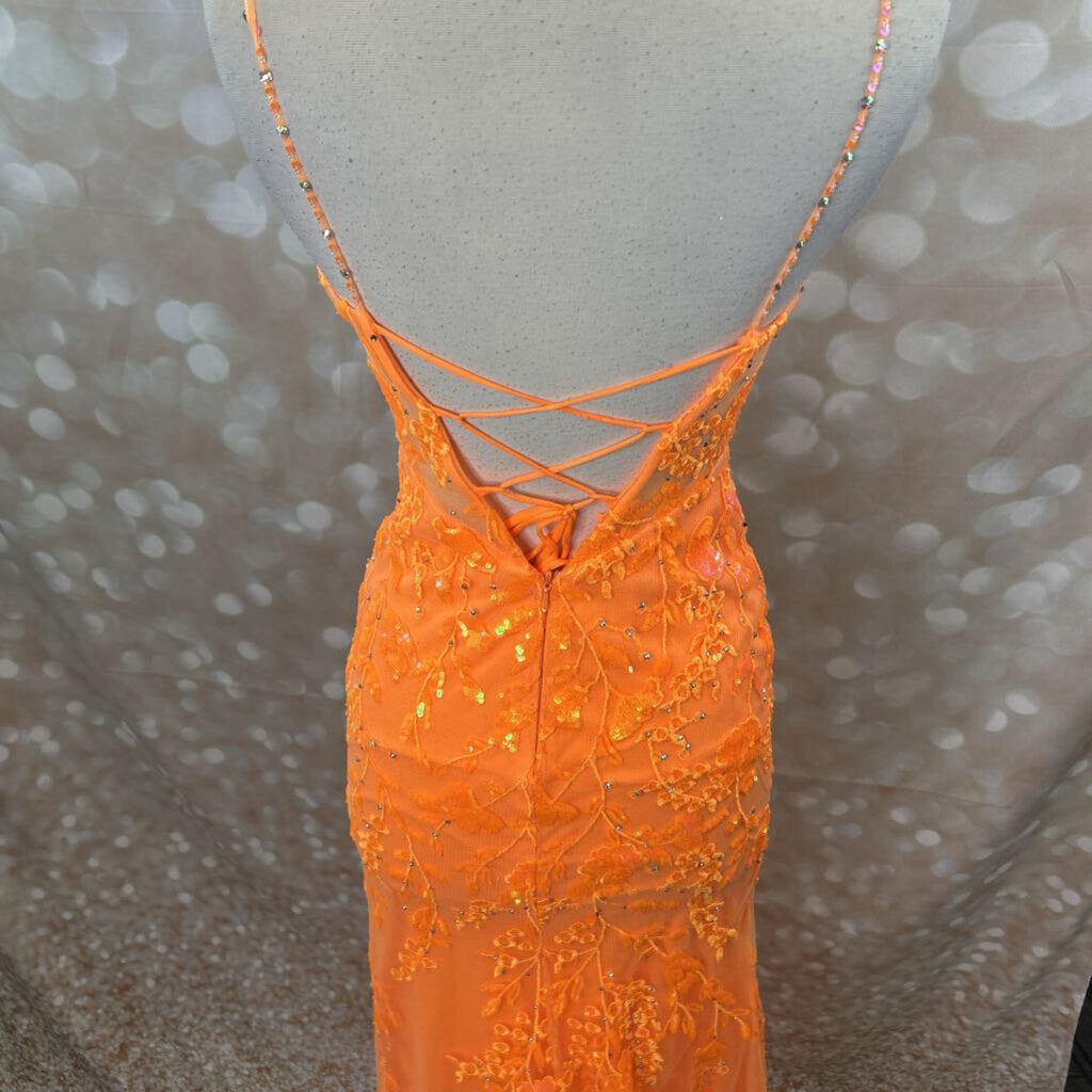 sequin coreset top with slit