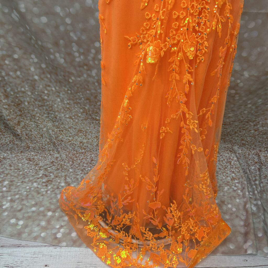 sequin coreset top with slit