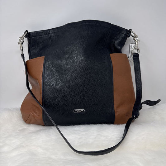 Leather Two-Tone Tote