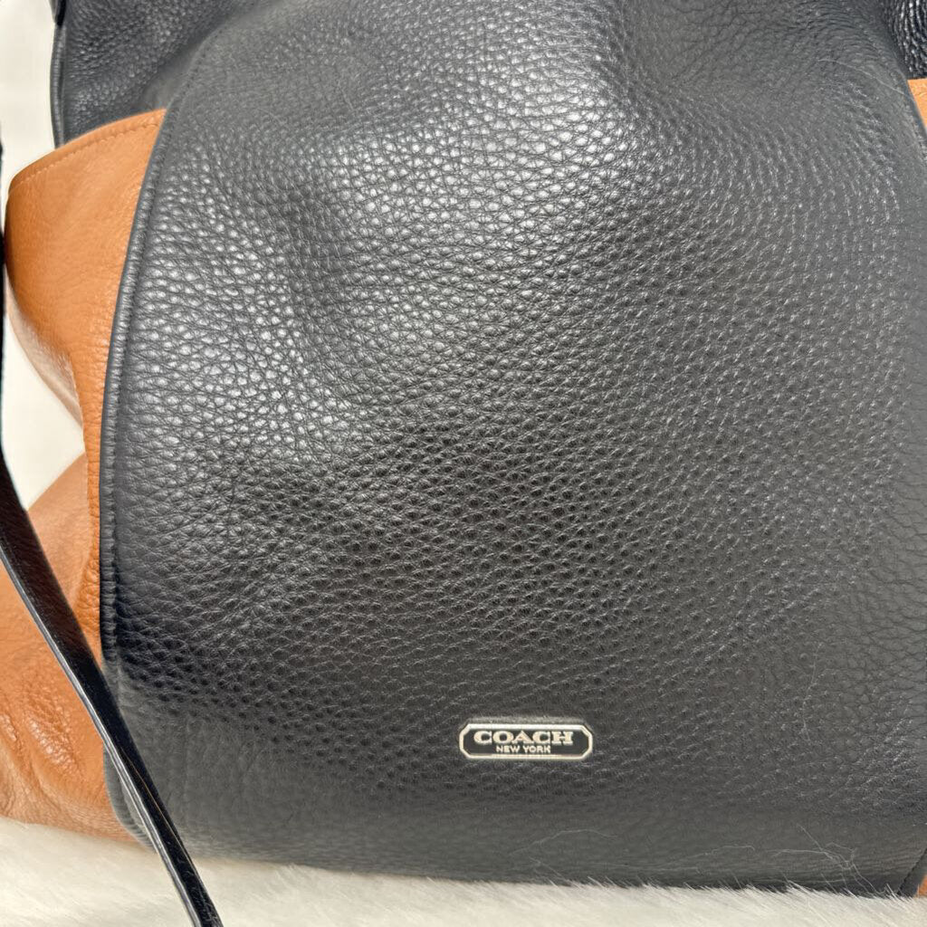 Leather Two-Tone Tote