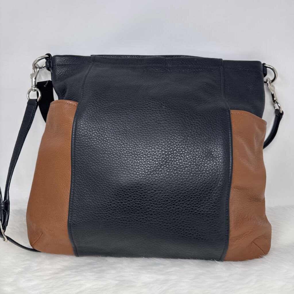 Leather Two-Tone Tote