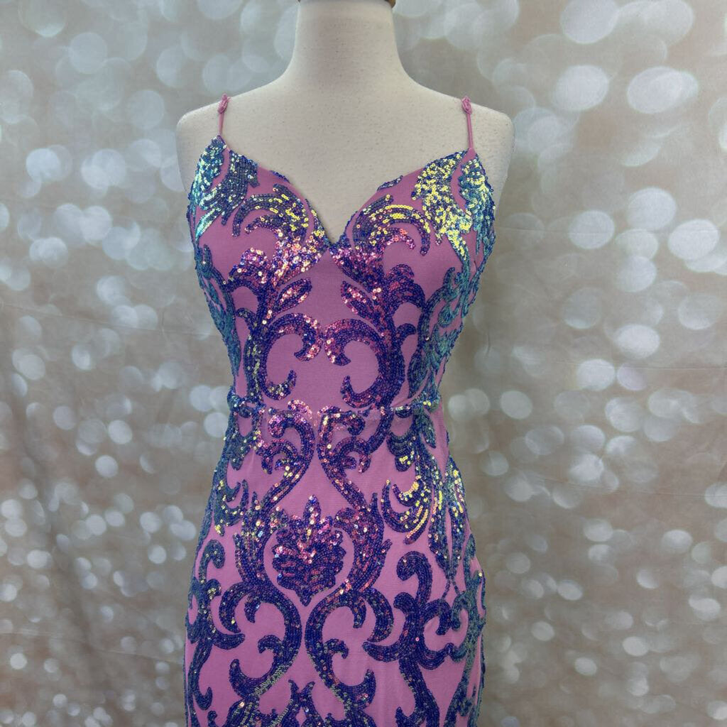 sparkly long straight