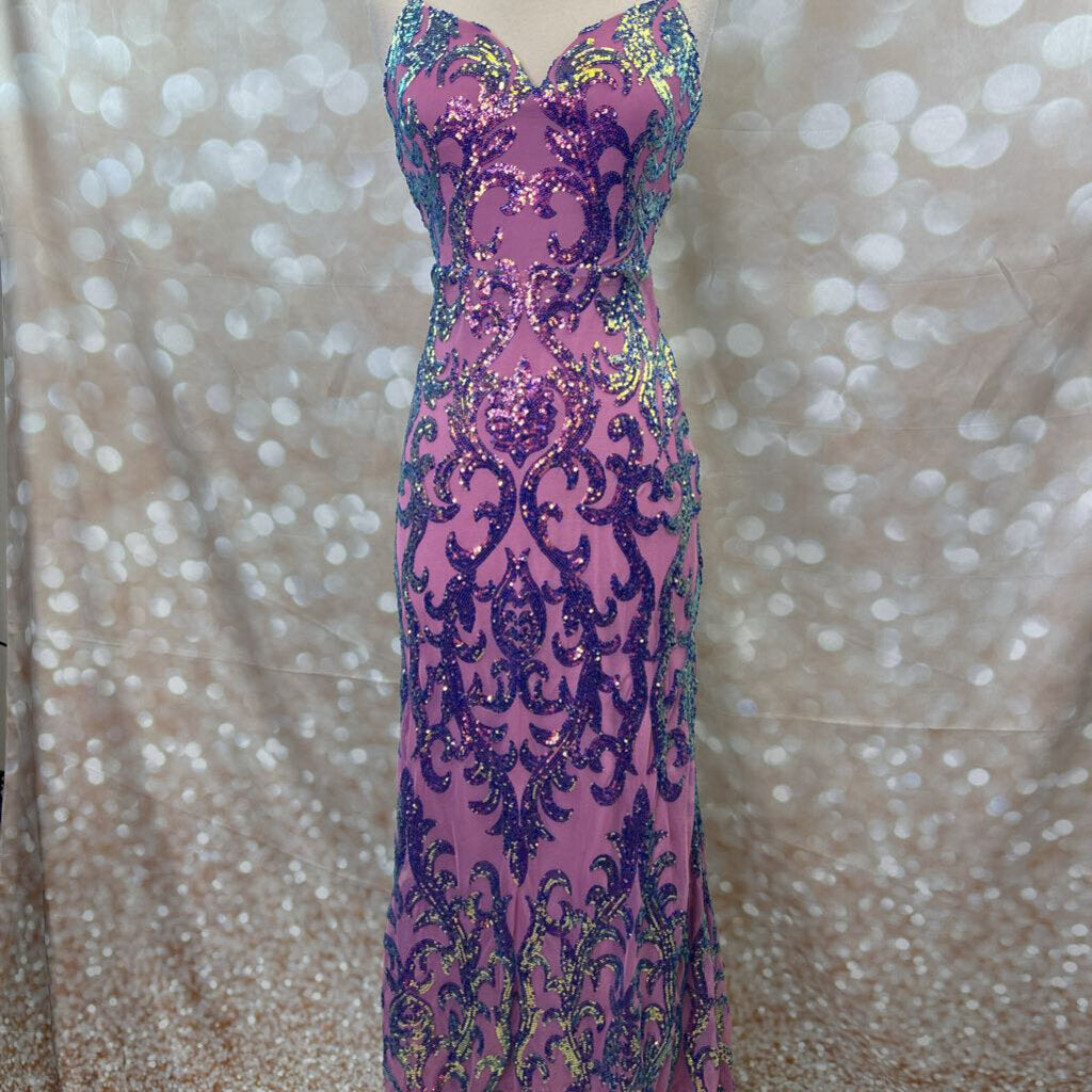 sparkly long straight