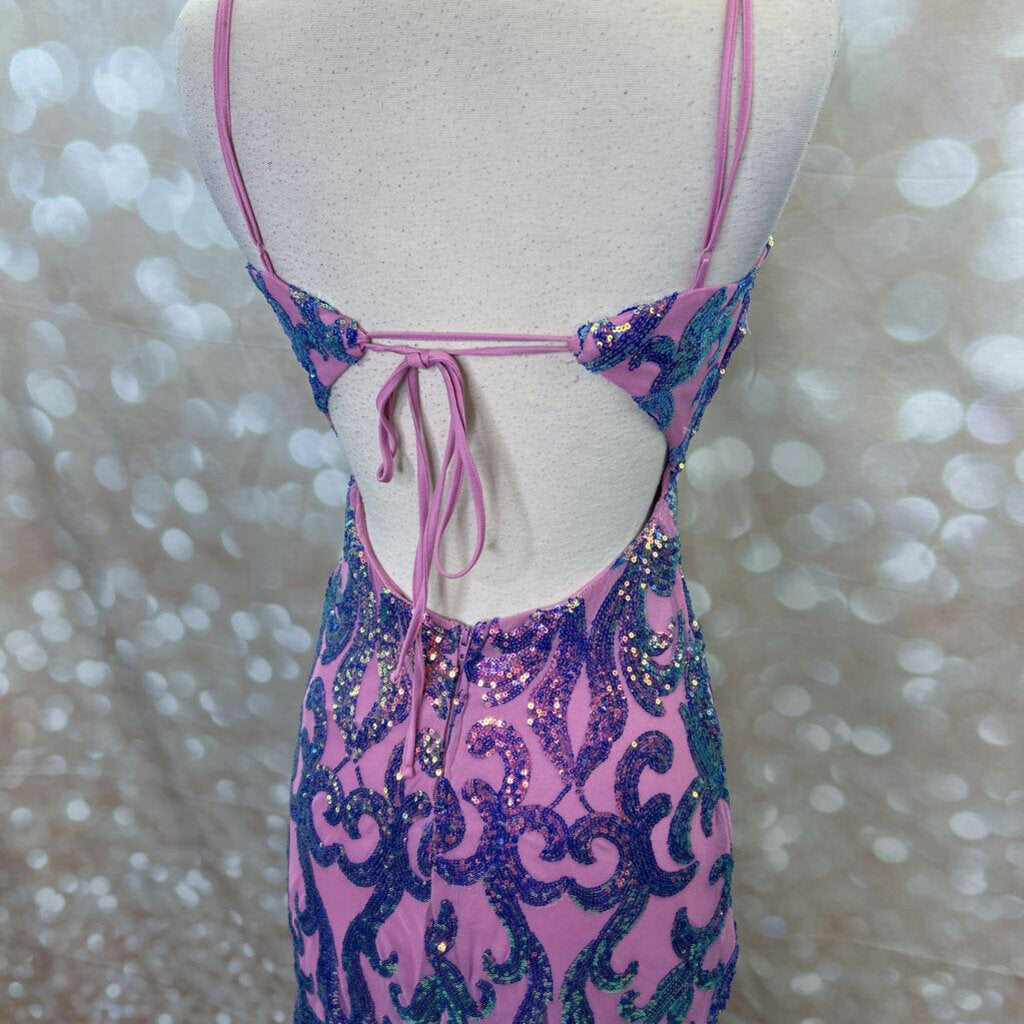 sparkly long straight