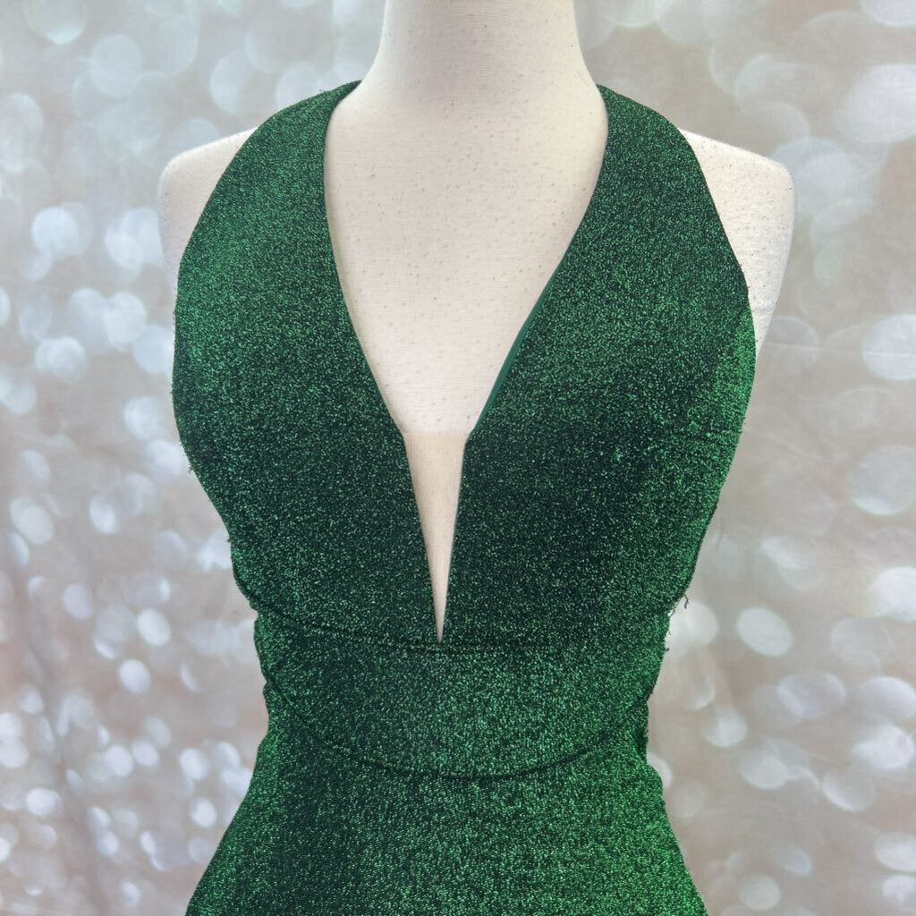 open back straight sparkly