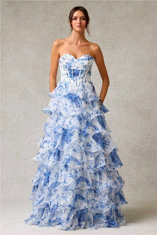 Strapless Chiffon Dress