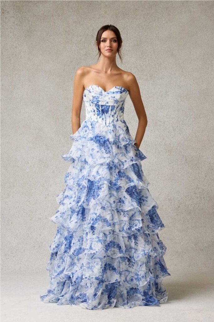 Strapless Chiffon Dress