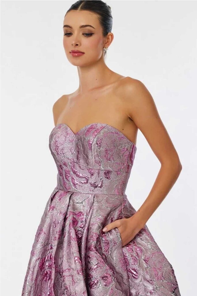 A-line Jacquard Print Gown