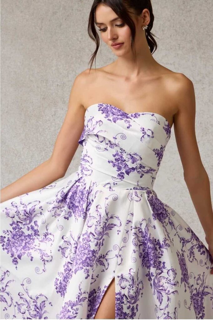 Strapless A-line Gown