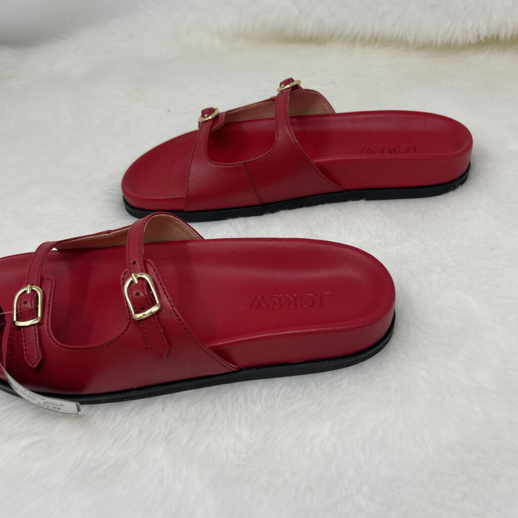 NWT Leather Double Strap Slide Sandals