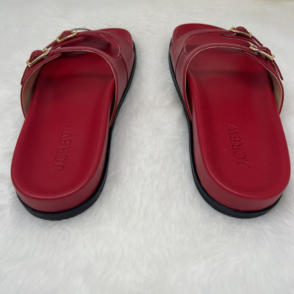NWT Leather Double Strap Slide Sandals