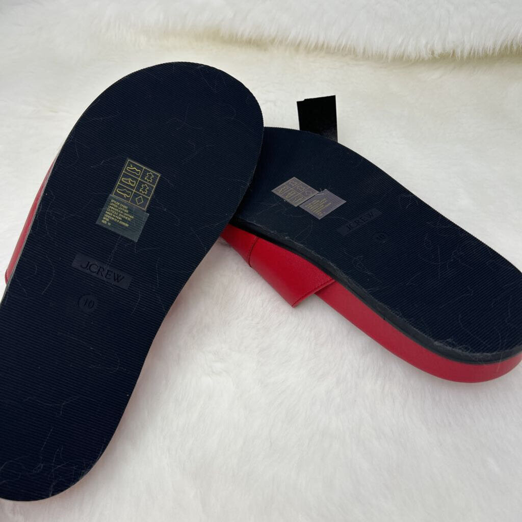 NWT Leather Double Strap Slide Sandals