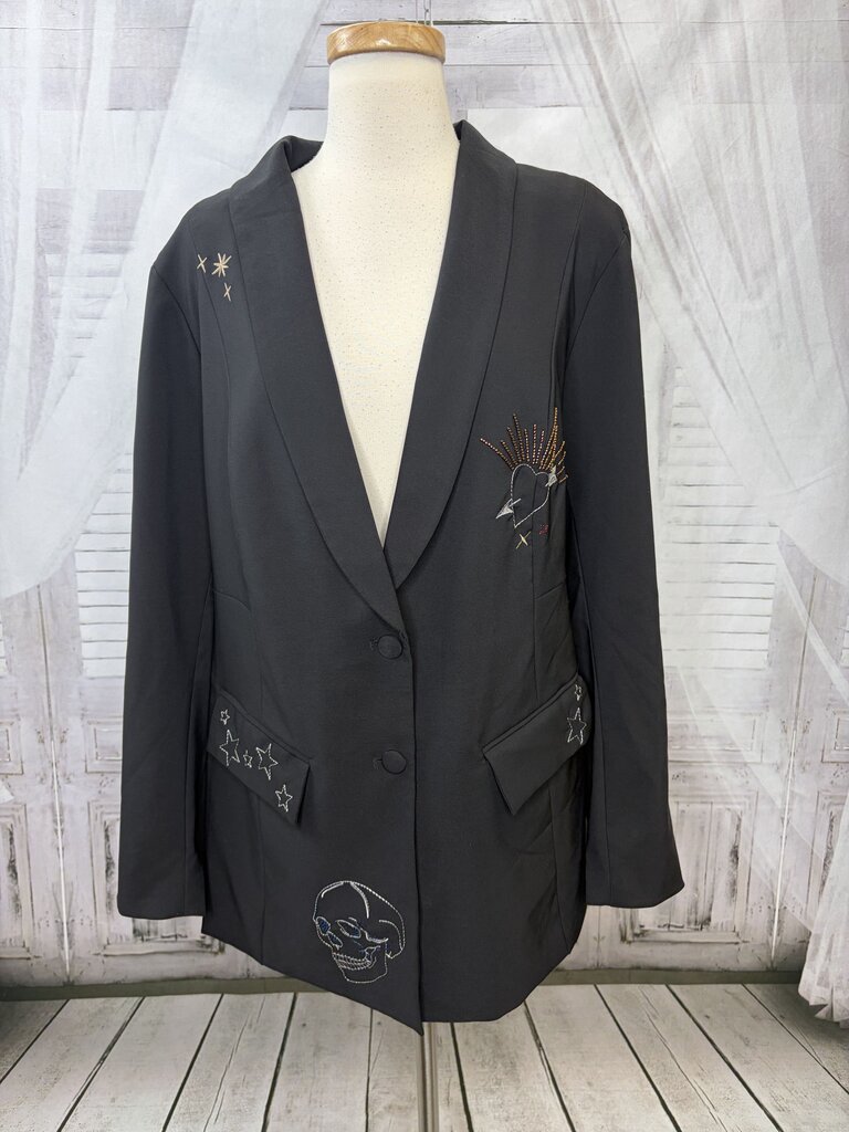 NWT Refined Crepe Embroidered Blazer