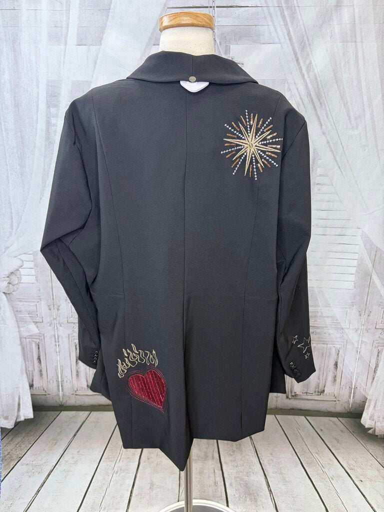NWT Refined Crepe Embroidered Blazer