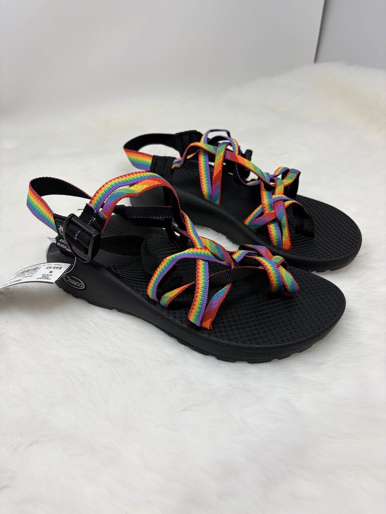 NWOT Rainbow Strap Sandals