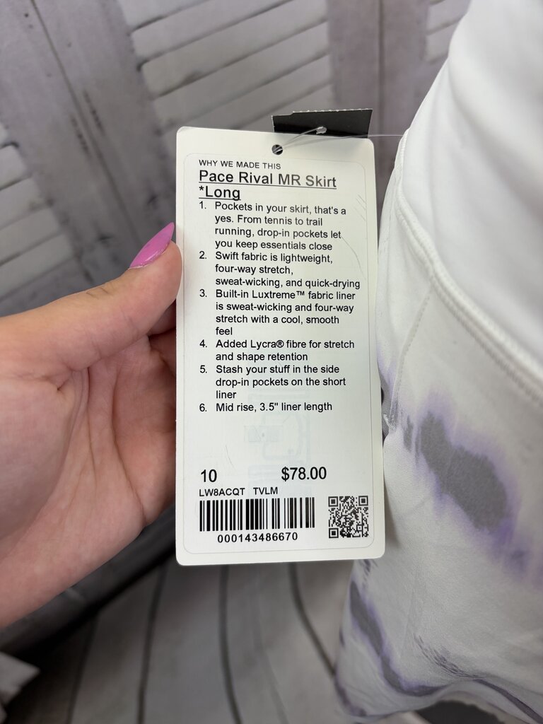 NWT Pace Rival Mid Rise Skirt * Long