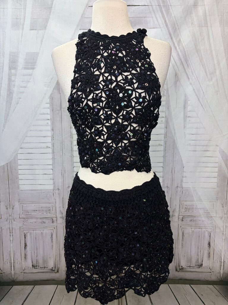 2PC Bali Shimmering Sands Sequin Crochet Set