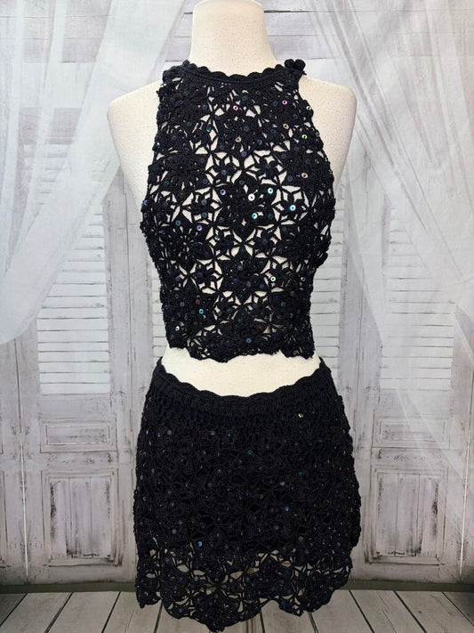 2PC Bali Shimmering Sands Sequin Crochet Set