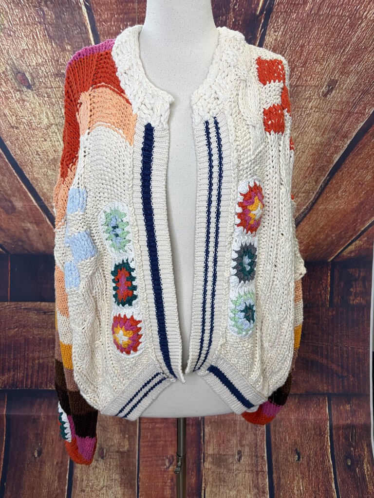 Clear Skies Knit Crochet Cardigan
