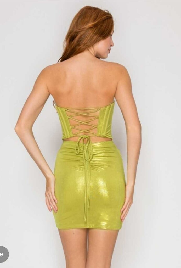 Corset Strapless Drop Mini Dress
