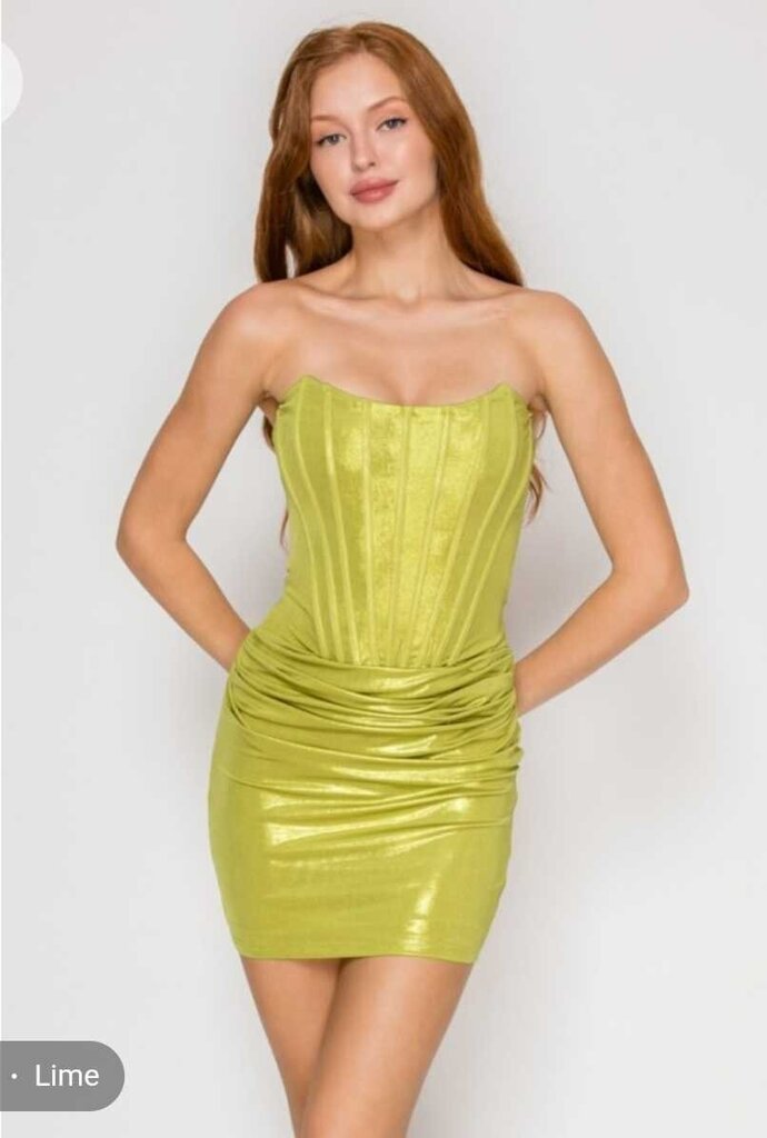 Corset Strapless Drop Mini Dress