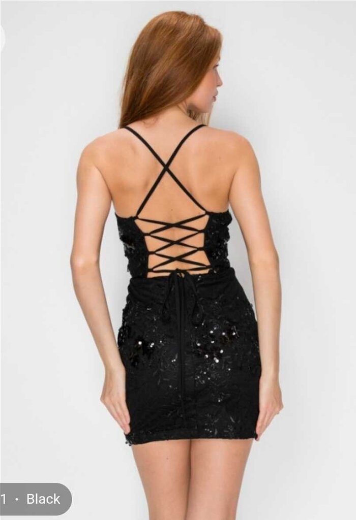 Floral Appliqué Corset Mini
