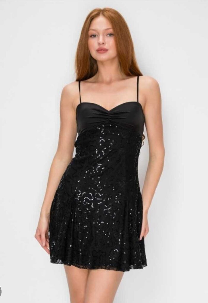 Sequin Lace Fit And Flare Mini