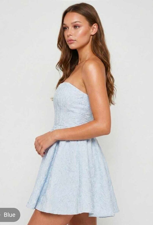 Strapless Flare Mini Dress