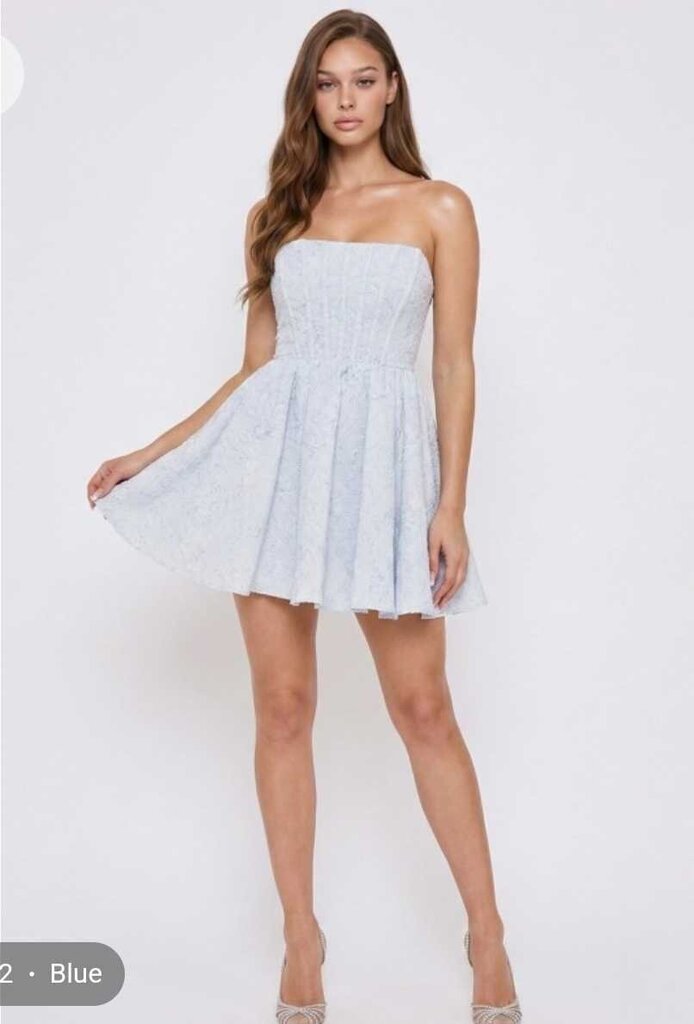 Strapless Flare Mini Dress