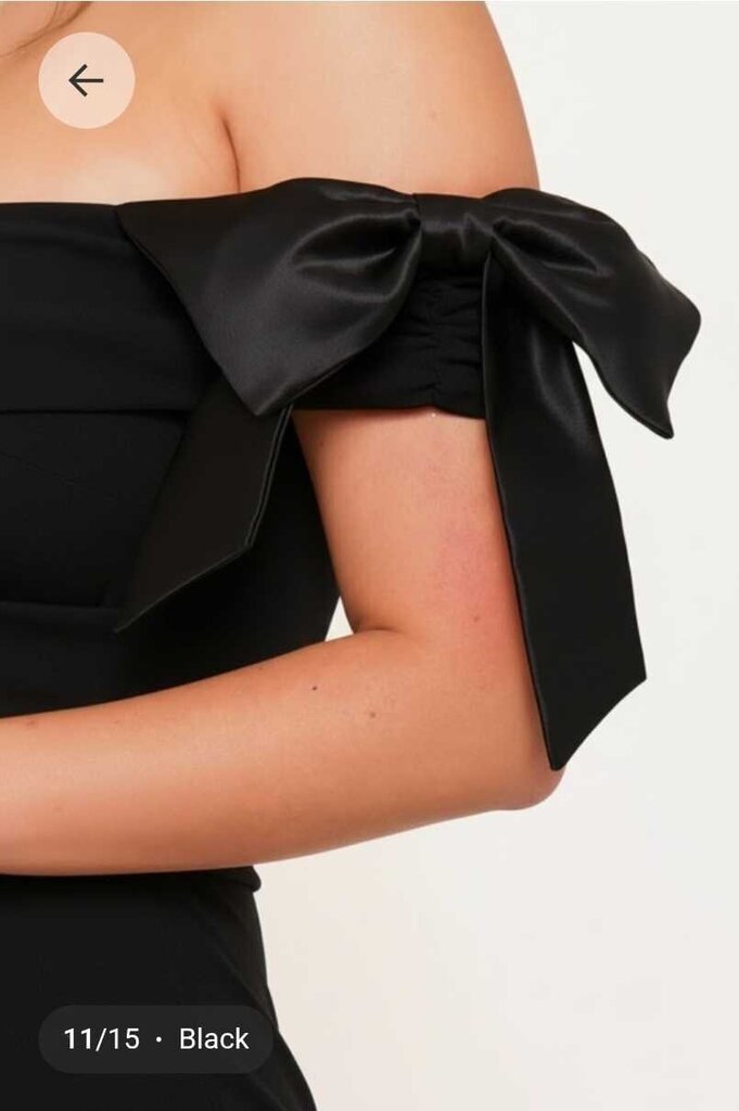 Satin Bow On Sleeve Off The Shoulder Mini Dress