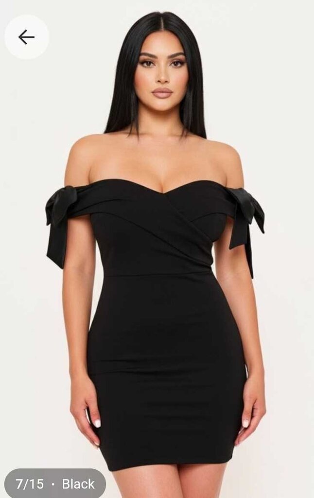 Satin Bow On Sleeve Off The Shoulder Mini Dress