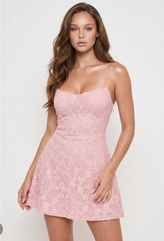 Fleur Faux Fur Tape Flare Mini Dress