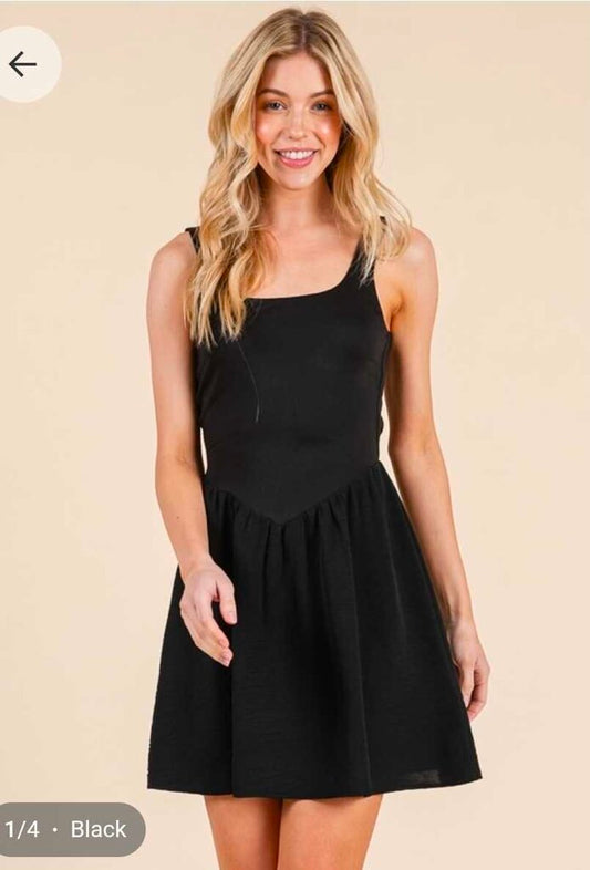Backless Tie Mini Dress