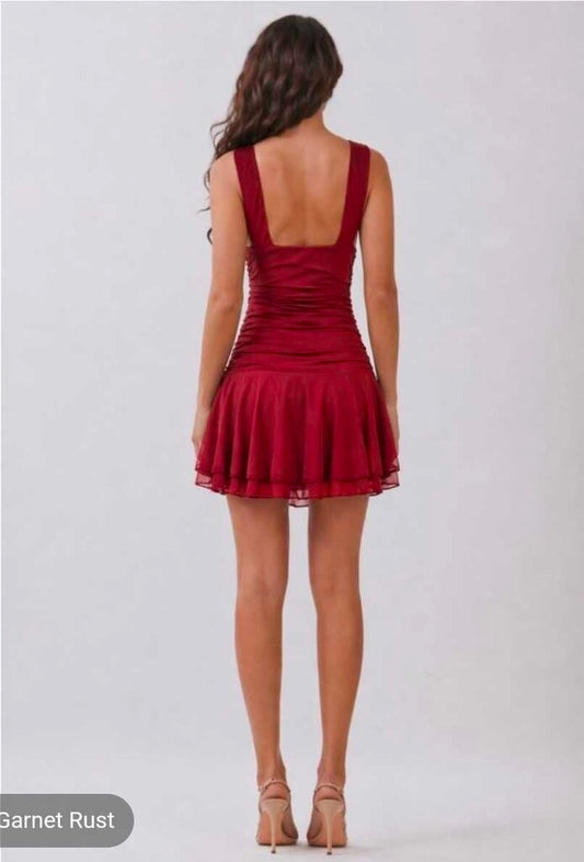 V-neck Mini Dress