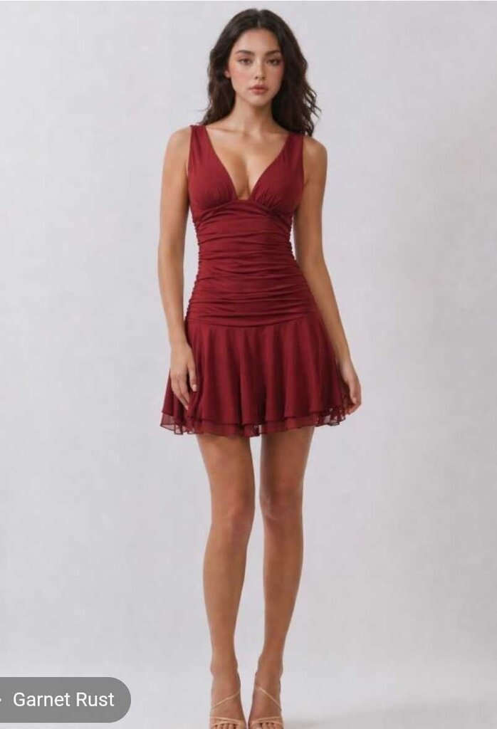 V-neck Mini Dress