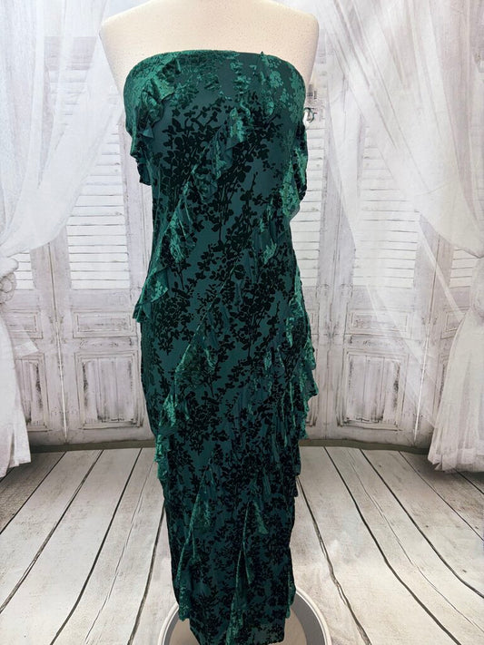 NWT Velvet Ruffle Tube Top
