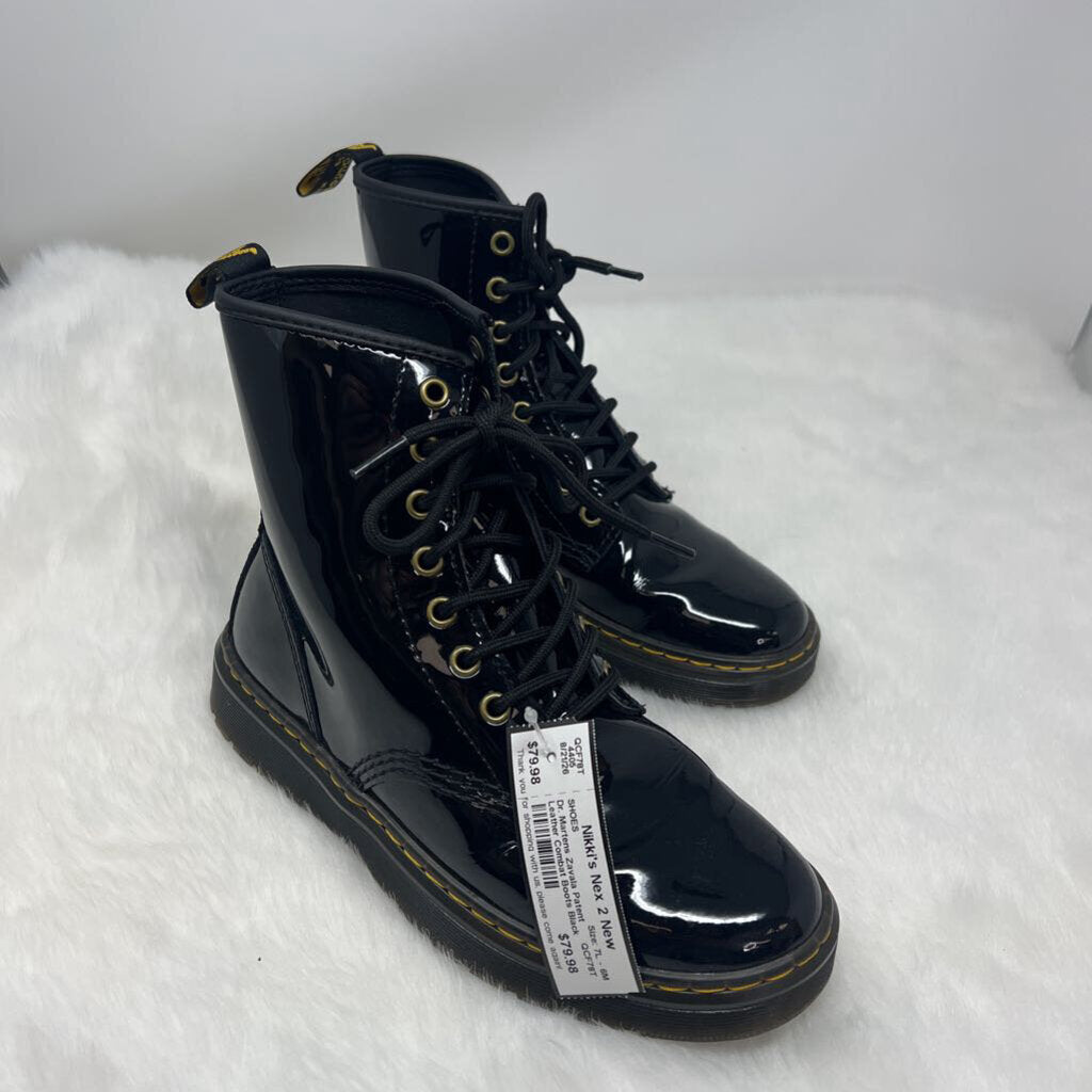 Zavala Patent Leather Combat Boots