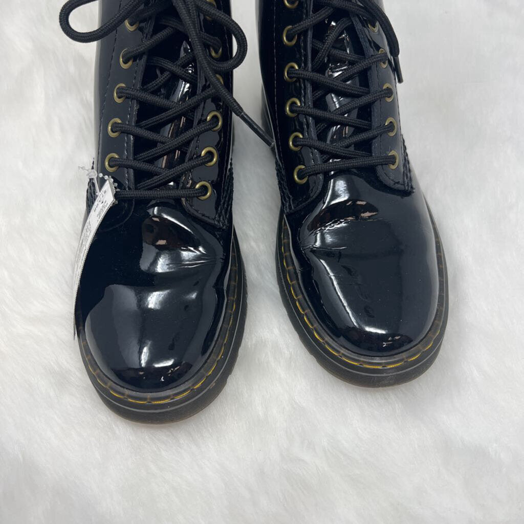 Zavala Patent Leather Combat Boots