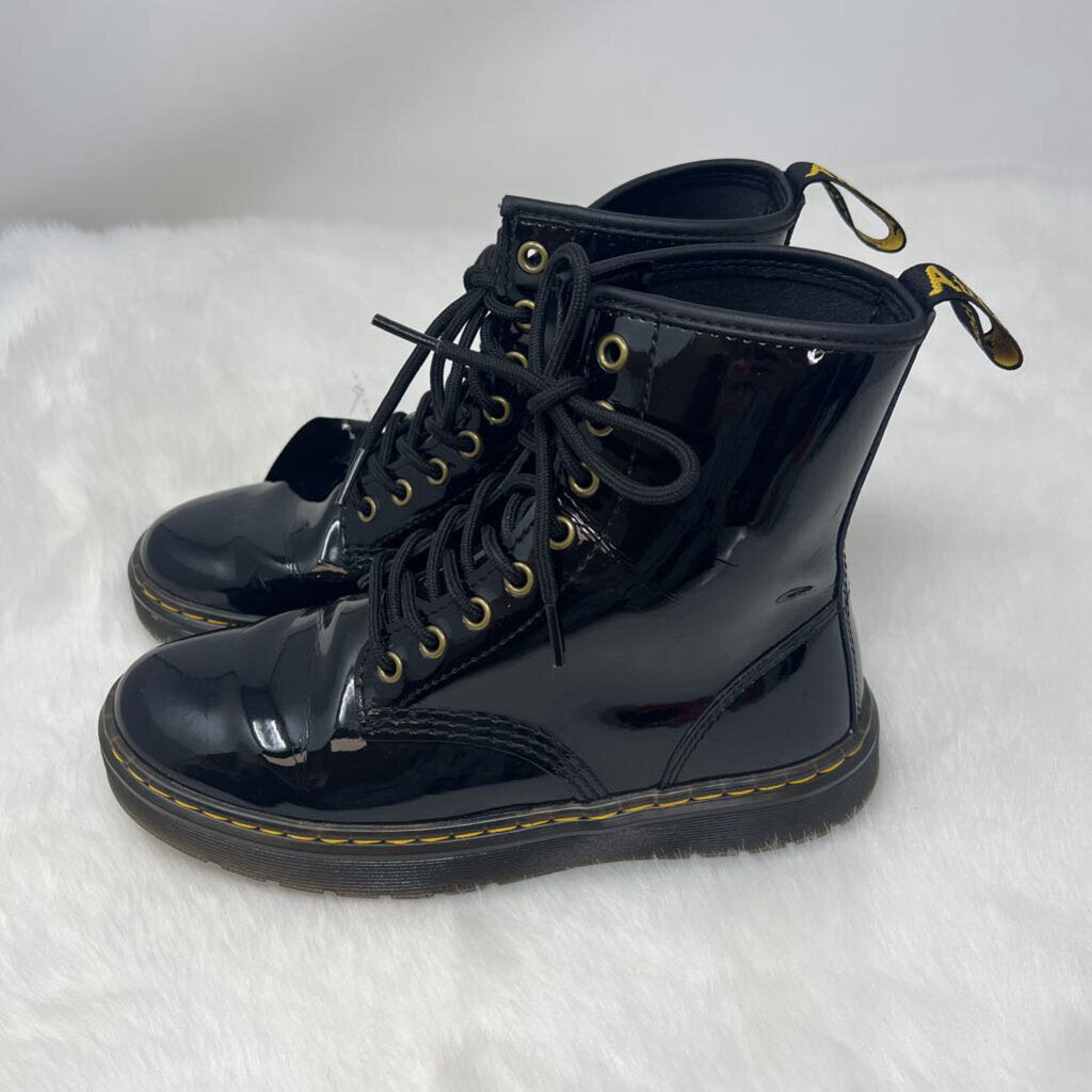 Zavala Patent Leather Combat Boots