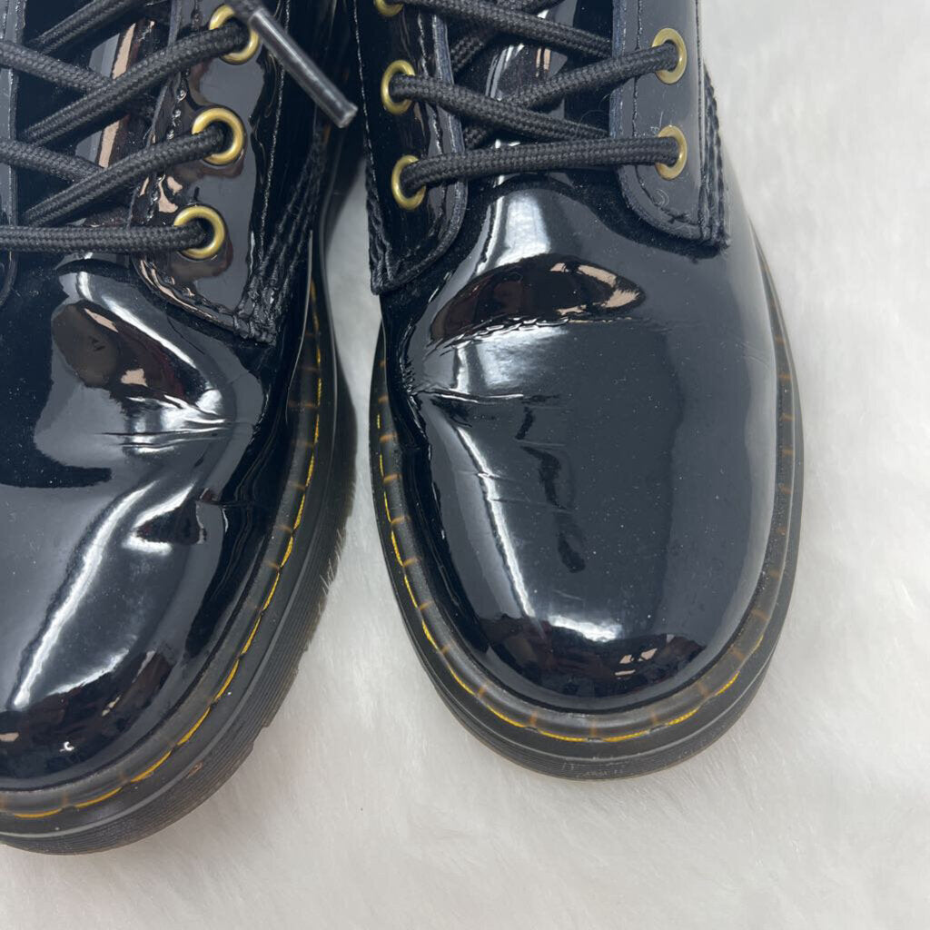 Zavala Patent Leather Combat Boots