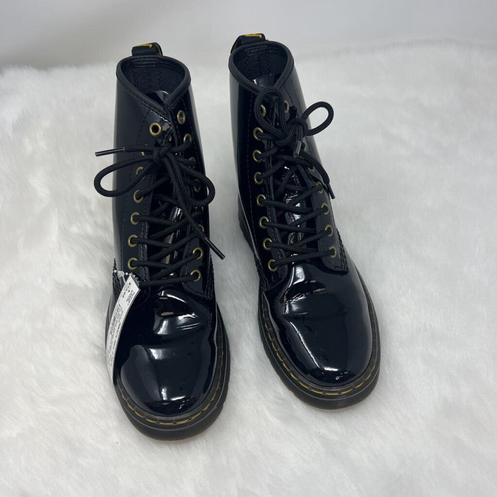Zavala Patent Leather Combat Boots