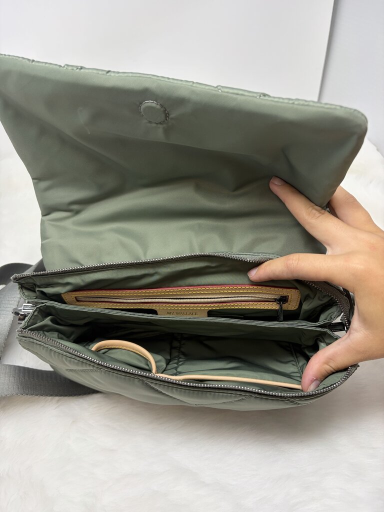 Madison quilted nylon crossbody